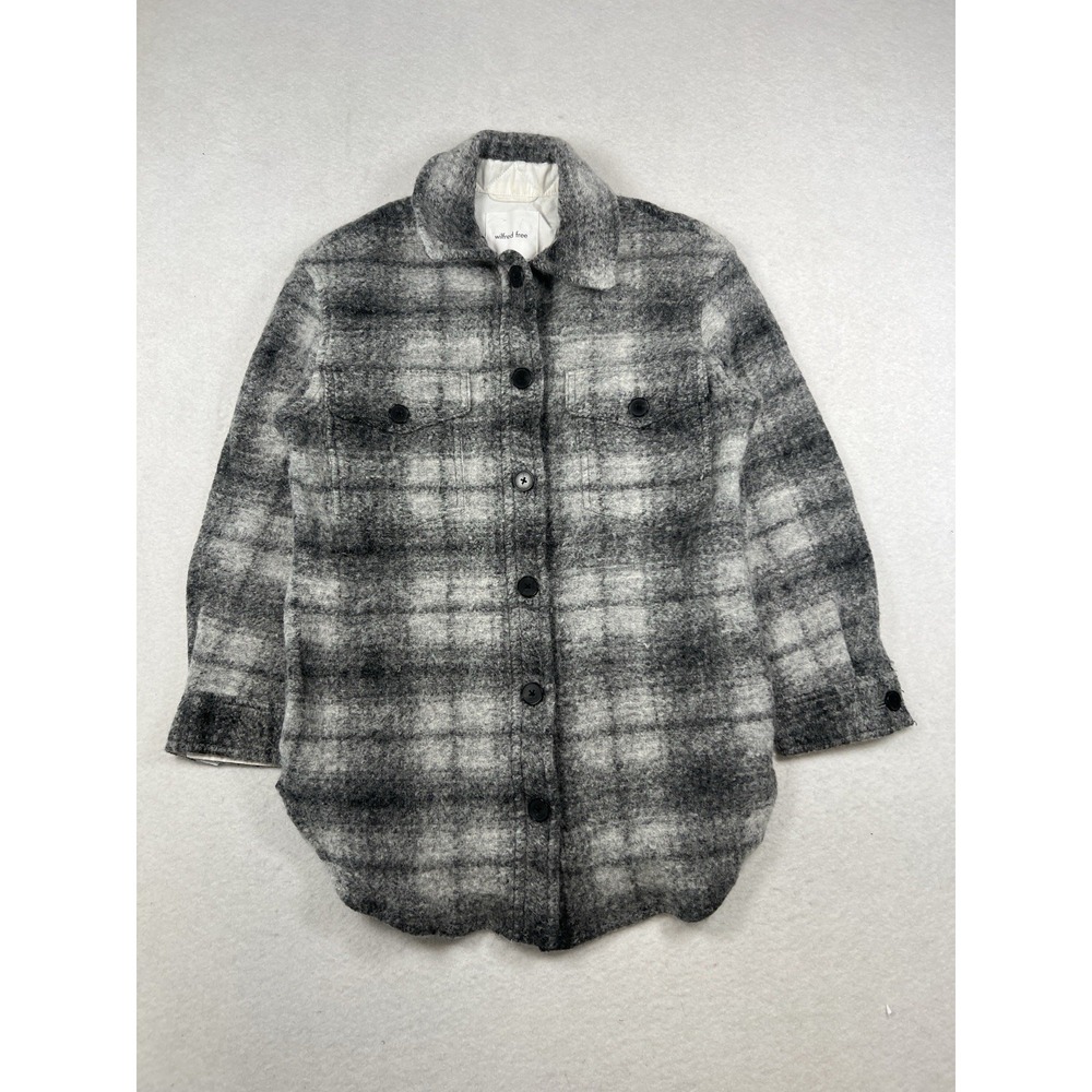 Wilfred Free Aritzia Plaid Wool Blend The Ganna Long Shacket Womens Small